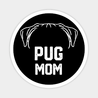 funny pug mom Magnet